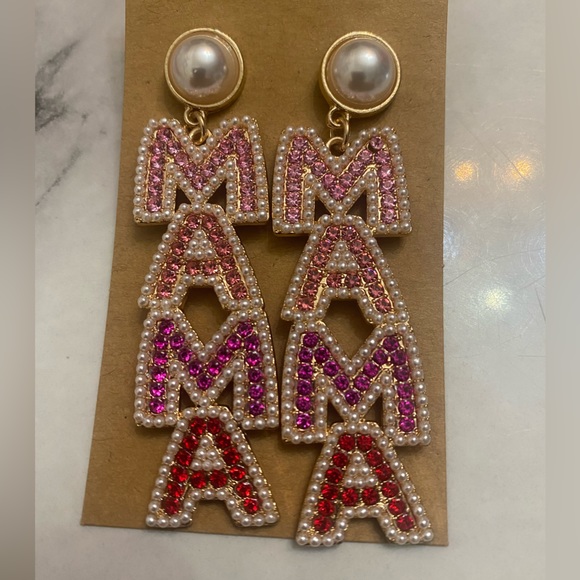 Nwt MAMA glamorous earrings - Picture 8 of 8
